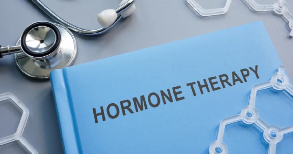 Medical book titled Hormone Therapy_ with stethoscope, symbolizing Hormone Therapy in Spicer, MN